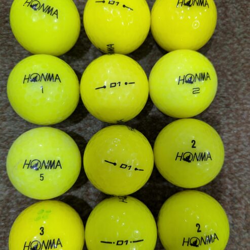 【B品】HONMA (カラー黄）ロストボール（12個入り）