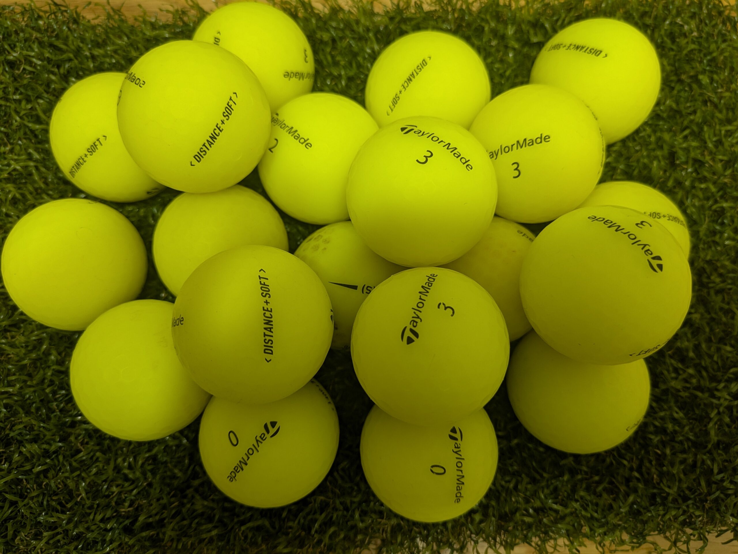 【B品】TaylorMade　イエローのロストボール販売【20個】。
